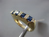 ESTATE 1.06CT DIAMOND & AAA SAPPHIRE 14K YELLOW GOLD 3D 5 STONE ANNIVERSARY RING