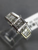 ESTATE .65CT DIAMOND 14KT WHITE GOLD 3D INVISIBLE PRINCESS ENGAGEMENT RING SET