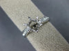 ESTATE .35CT DIAMOND 14KT WHITE GOLD 3D FLOWER SEMI MOUNT ENGAGEMENT RING #17452