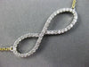 ESTATE LARGE .70CT DIAMOND 14KT TWO TONE GOLD 3D CLASSIC INFINITY LOVE NECKLACE