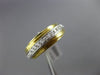 ESTATE .21CT DIAMOND 18KT WHITE & YELLOW GOLD 3D PAVE WAVE X LOVE RING F/G VVS