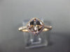 ESTATE .92CT DIAMOND & AAA MORGANITE 14K ROSE GOLD CLASSIC CUSHION FUN LOVE RING