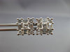 ESTATE LARGE 1.50CT DIAMOND 14KT WHITE GOLD CLASSIC CLUSTER STUD EARRINGS #1465