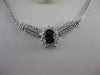 ESTATE 1.64CT DIAMOND & AAA SAPPHIRE 14KT WHITE GOLD HALO DOUBLE ROW NECKLACE