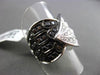 ESTATE WIDE 1.96CTW BLACK & WHITE DIAMOND 18KT WHITE GOLD FILIGREE FUN RING