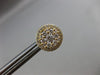 ESTATE LARGE .77CT ROUND DIAMOND 18KT YELLOW GOLD 3D CLUSTER HALO STUD EARRINGS