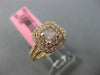 ESTATE LARGE GIA 1.13CT DIAMOND 18KT ROSE GOLD HALO SPLIT SHANK ENGAGEMENT RING