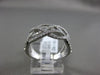 ESTATE WIDE .80CT DIAMOND 18KT WHITE GOLD 3D MULTI ROW OPEN INFINITY LOVE RING