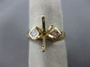 ESTATE WIDE .55CT DIAMOND 14KT YELLOW GOLD 3D 6 PRONG SEMI MOUNT ENGAGEMENT RING