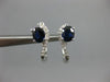 ESTATE .78CT DIAMOND & SAPPHIRE 14KT WHITE GOLD SWIRL LEVERBACK HANGING EARRINGS