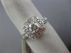ESTATE WIDE .90CT ROUND DIAMOND 14KT WHITE GOLD 3D HALO OCTAGON ENGAGEMENT RING