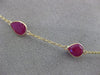 ESTATE LARGE 19.46CT AAA RUBY 14KT YELLOW GOLD BY THE YARD TIN CUP FUN NECKLACE