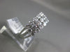 ESTATE WIDE 1.95CT DIAMOND 14KT WHITE GOLD 3 ROW SEMI ETERNITY ANNIVERSARY RING