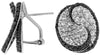 ESTATE 1.90CT WHITE & BLACK DIAMOND 14K WHITE GOLD 3D LOVE KNOT CLIP ON EARRINGS