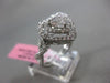 ESTATE 1.23CT ROUND & HEART DIAMOND 18KT WHITE GOLD HEART SHAPE DOUBLE HALO RING