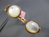 ESTATE .10CT DIAMOND & AAA MOON STONE 14KT ROSE GOLD TWO STONE BANGLE BRACELET
