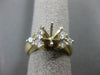 ESTATE .75CT DIAMOND 14KT YELLOW GOLD ROUND TRIANGULAR SEMI MOUNT ENGAEMENT RING