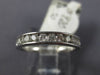 ESTATE .50CT DIAMOND 14K WHITE GOLD 3D SEMI ETERNITY CHANNEL ANNIVERSARY RING