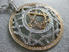 ESTATE LARGE 2.95CT DIAMOND 18K WHITE & ROSE GOLD CIRCULAR STAR OF DAVID PENDANT