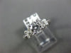 ESTATE .65CT DIAMOND 14KT WHITE GOLD 3D CLASSIC FLOWER ENGAGEMENT RING #21263