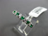 ESTATE .70CT DIAMOND & AAA EMERALD 14K WHITE GOLD COMFORT FIT ANNIVERSARY RING