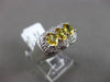 ANTIQUE 1.53CT DIAMOND & OVAL YELLOW SAPPHIRE 18KT WHITE GOLD HALO COCKTAIL RING