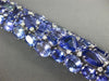 ESTATE EXTRA LARGE 113.88CT DIAMOND & AAA TANZANITE 18KT WHITE GOLD 3D BRACELET