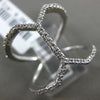 ESTATE LARGE .28CT DIAMOND 14KT WHITE GOLD 3D OPEN DOUBLE PENTAGON FUN RING