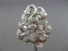 ESTATE LARGE 1CT ROUND DIAMOND 14KT WHITE GOLD 3D BUTTERFLY FLOWER FUN LOVE RING