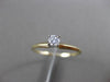 ESTATE .15CT DIAMOND 14KT TWO TONE GOLD CLASSIC SOLITAIRE FRIENDSHIP RING #23779