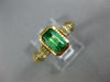 1.20CT DIAMOND & AAA EMERALD 18KT YELLOW GOLD SEMI BEZEL CLASSIC ENGAGEMENT RING
