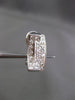 ESTATE .63CT ROUND DIAMOND 14KT WHITE GOLD DOUBLE SIDED PAVE CLIP ON EARRINGS