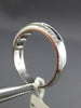 ESTATE .76CT DIAMOND & AAA SAPPHIRE 14K WHITE GOLD 3D INVISIBLE ANNIVERSARY RING