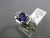 ESTATE WIDE 2.01CT DIAMOND & TANZANITE 18KT WHITE GOLD 3D ETOILE ENGAGEMENT RING