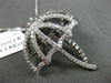 ESTATE LARGE 1.45CT DIAMOND 14KT WHITE & BLACK GOLD 3D DOUBLE UMBRELLA PENDANT