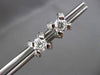 ESTATE LARGE 1.10CT DIAMOND 18KT WHITE GOLD 3D ETOILE FLOWER STUD EARRINGS #6409