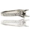 ESTATE .73CT DIAMOND 18K WHITE GOLD 4 PRONG BUTTERFLY SEMI MOUNT ENGAGEMENT RING