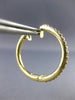 ESTATE .54CT DIAMOND 14KT YELLOW GOLD 3D HOOP HUGGIE HANGING EARRINGS #16814