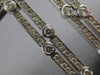 ESTATE 1.27CT DIAMOND 14KT WHITE GOLD BEZEL DOUBLE ROW HANGING EARRINGS #16917