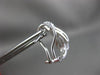 ESTATE .50CT DIAMOND 14K WHITE GOLD MULTI ROW LOVE KNOT CLIP ON HANGING EARRINGS