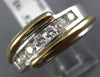 ESTATE WIDE .52CT DIAMOND 14KT WHITE & YELLOW GOLD MENS WEDDING RING BAND #19031