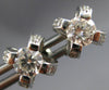 ESTATE LARGE 1.10CT DIAMOND 14KT WHITE GOLD SOLITAIRE FLOWER STUD EARRINGS #1409