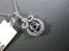 ESTATE .25CT DIAMOND 14K WHITE GOLD 3D FILIGREE FLEUR DE LIS SEMI MOUNT PENDANT