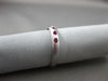 ESTATE .10CT AAA RUBY 14KT WHITE GOLD 5 STONE ETOILE WEDDING ANNIVERSARY RING