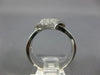 ANTIQUE .46CT DIAMOND 14KT WHITE GOLD CLASSIC PAVE LOVE KNOT COCKTAIL RING #1333