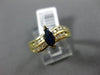 ESTATE .85CT DIAMOND & SAPPHIRE 14KT YELLOW GOLD DOUBLE ROW WAVE ENGAGEMENT RING