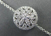 ESTATE WIDE .35CT DIAMOND 18KT WHITE GOLD CLASSIC OPEN FILIGREE FLOWER BRACELET