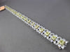 ESTATE LARGE & WIDE 19.0CT MULTI COLOR DIAMOND 18K TWO TONE GOLD TENNIS BRACELET