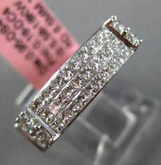 ESTATE 1.13CT PRINCESS ROUND DIAMOND 18KT WHITE GOLD WEDDING ANNIVERSARY RING FG