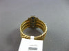 ESTATE WIDE .40CT AAA SAPPHIRE 14KT WHITE & YELLOW GOLD 3D MULTI ROW SQUARE RING